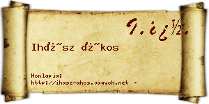 Ihász Ákos névjegykártya