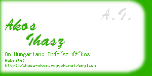 akos ihasz business card